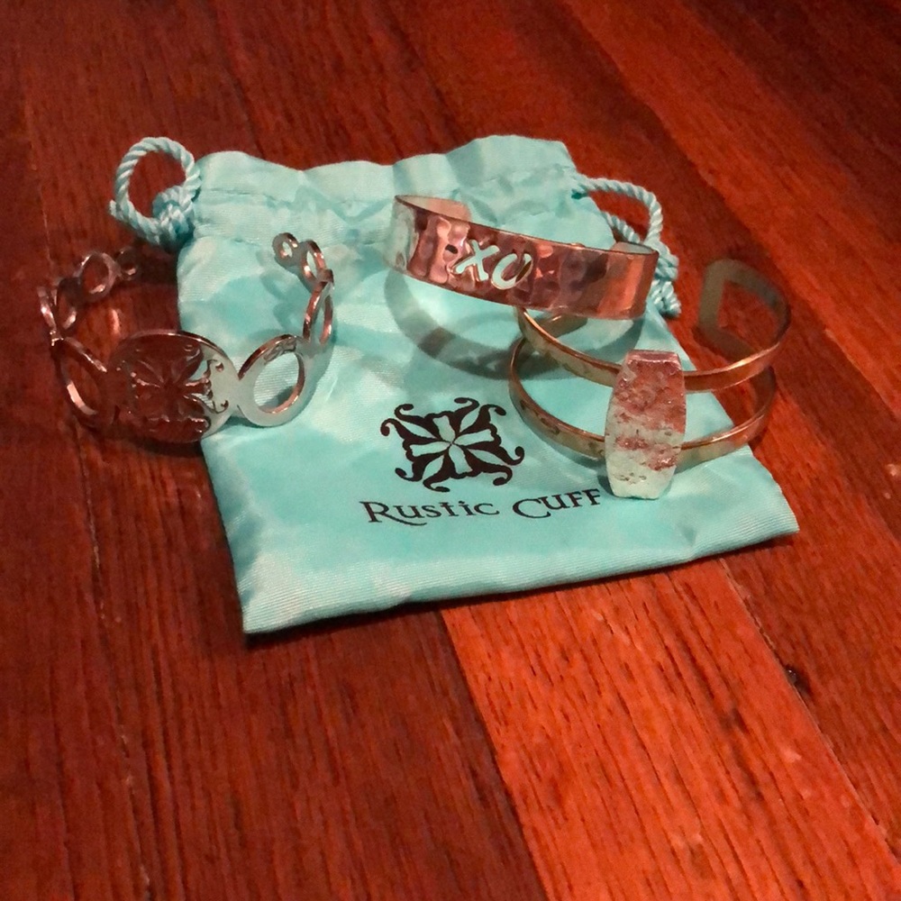 Rustic Cuff bracelet lot
